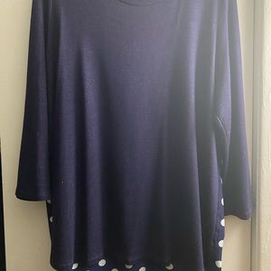 Polka dot back shirt